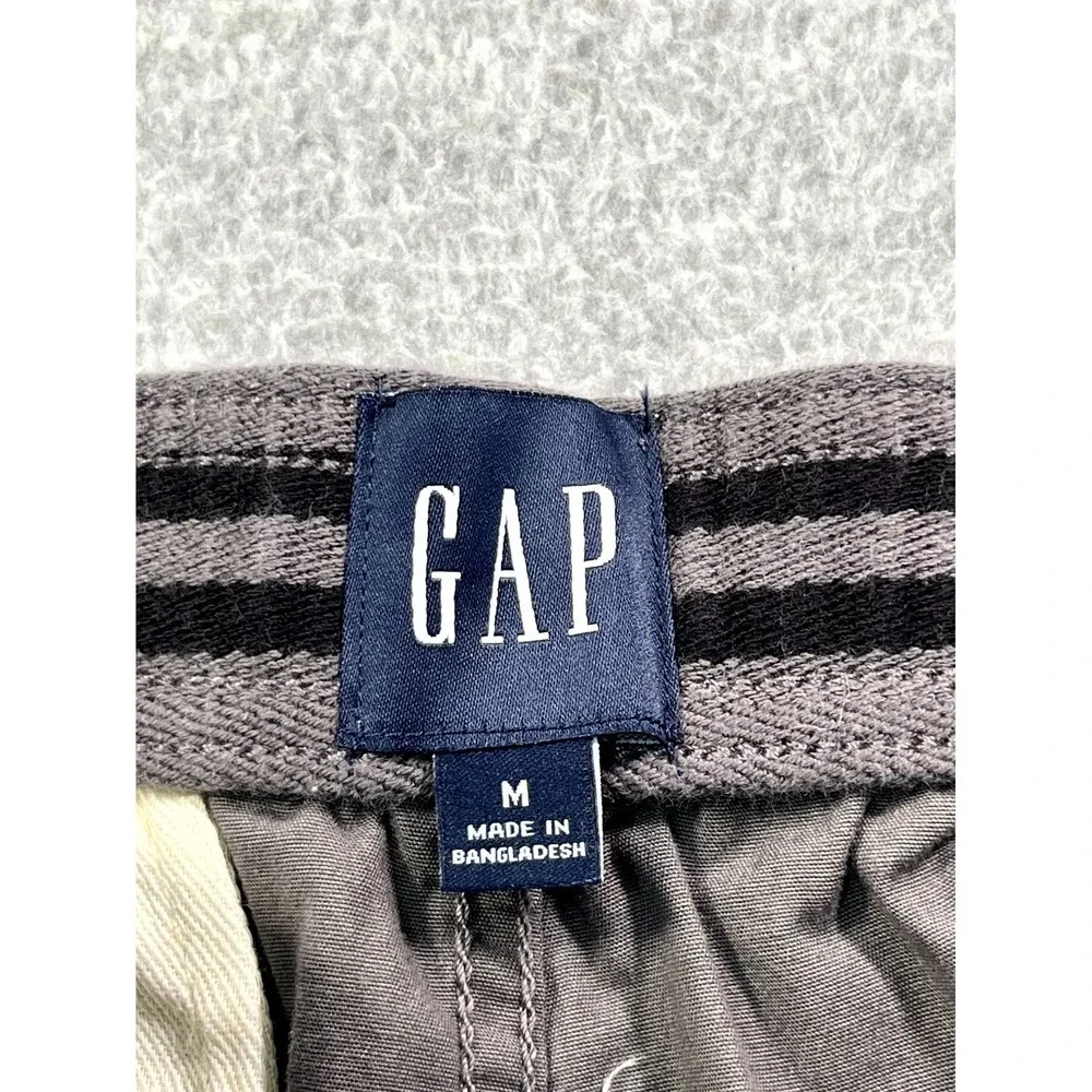 GAP Chino Shorts Mens Medium Gray Cotton‎ Stretch Drawstring Flat Front Outdoor